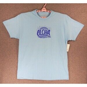 Aloha Hawaii Womens TShirt 2XL Blue Sun Wave Ocean Big Island HI Kona Marlin